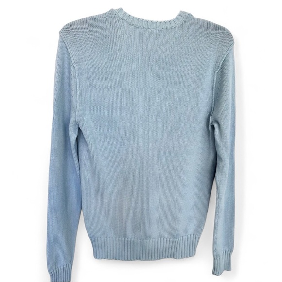 GAP Men’s Baby Blue 100% Cotton Classic Athletic Fit Crewneck Sweater-Size M - Picture 7 of 8